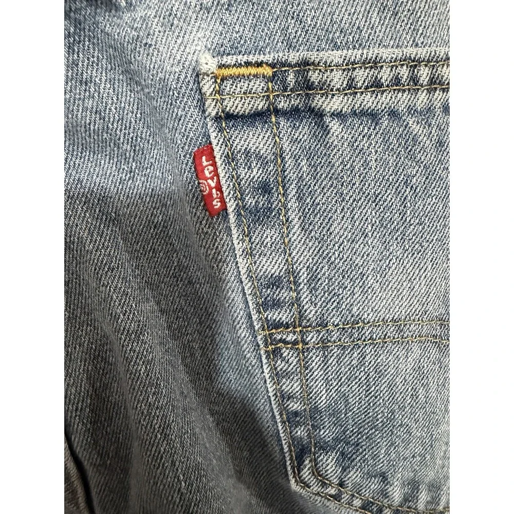 Levis 505 Jeans Mens 38x29 Blue Regular‎ Straight Light Wash Denim Pants